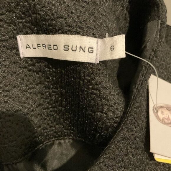 Alfred Sung Black Jacquard Dress  NWT - Picture 7 of 8